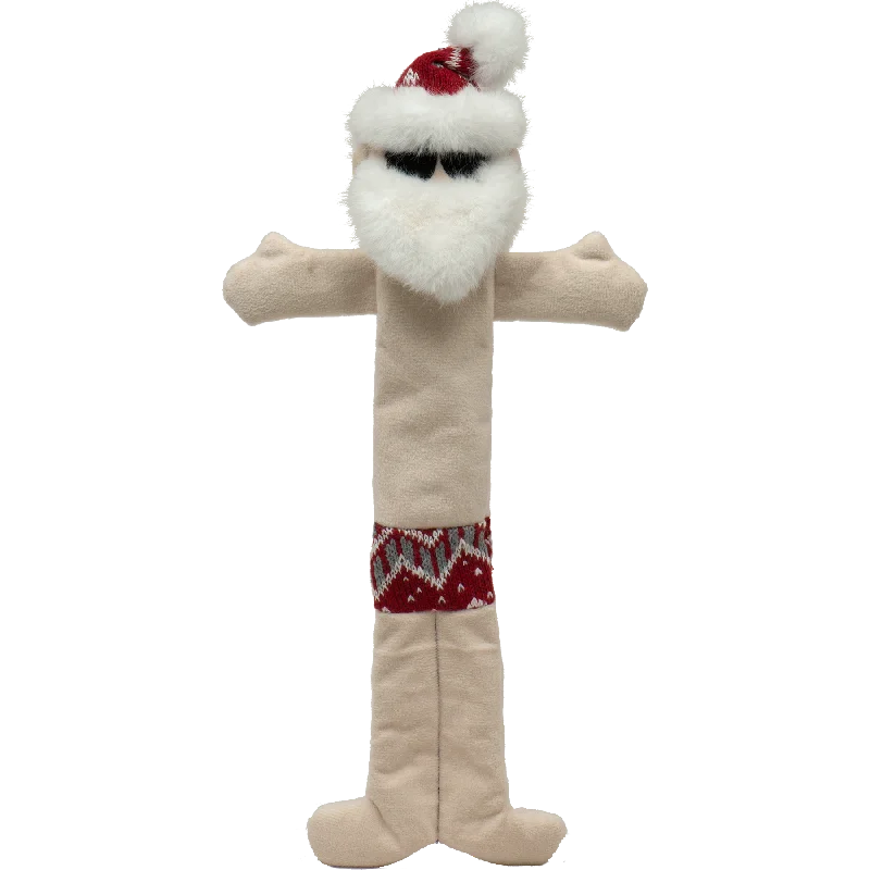 HuggleHounds Holiday 2024 Beach Bum Santa Long and Lovelie Plush Dog Toy