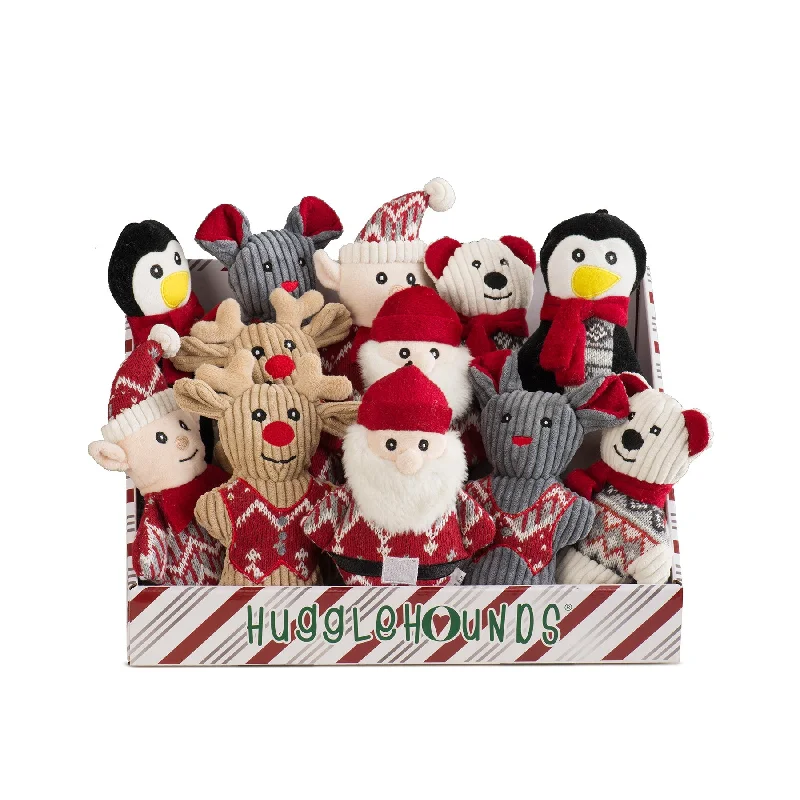 HuggleHounds Holiday 2024 Nordic Frost 12 Piece Cookie Plush Dog Toys