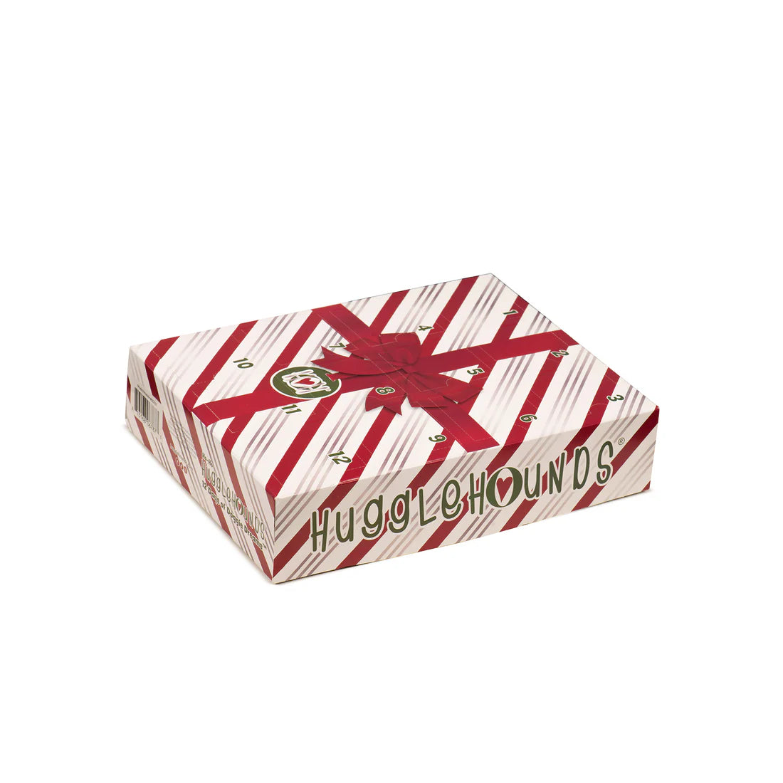 HuggleHounds Holiday 2024 The Ho-Ho-HuggleHounds® 12 Days of Doggie Dreams Gift Box Rubber Dog Toys