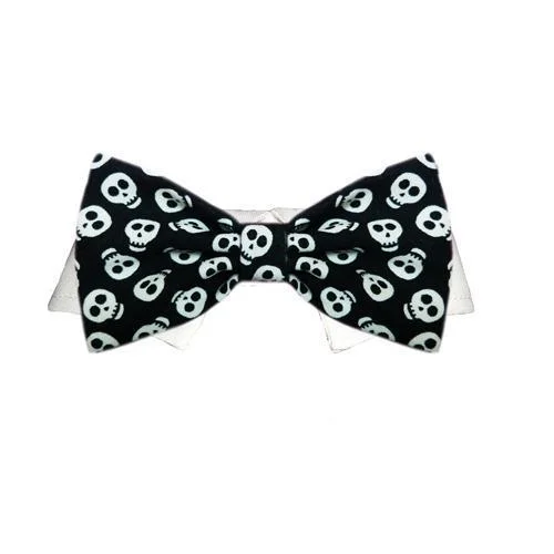 Skully Dog Bow Tie Collar