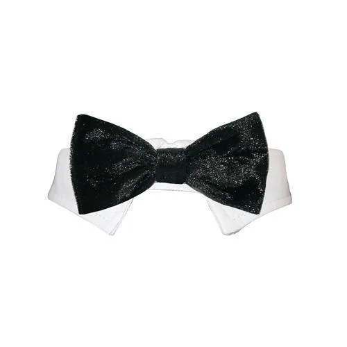 Valentino Dog Bow Tie Collar Black