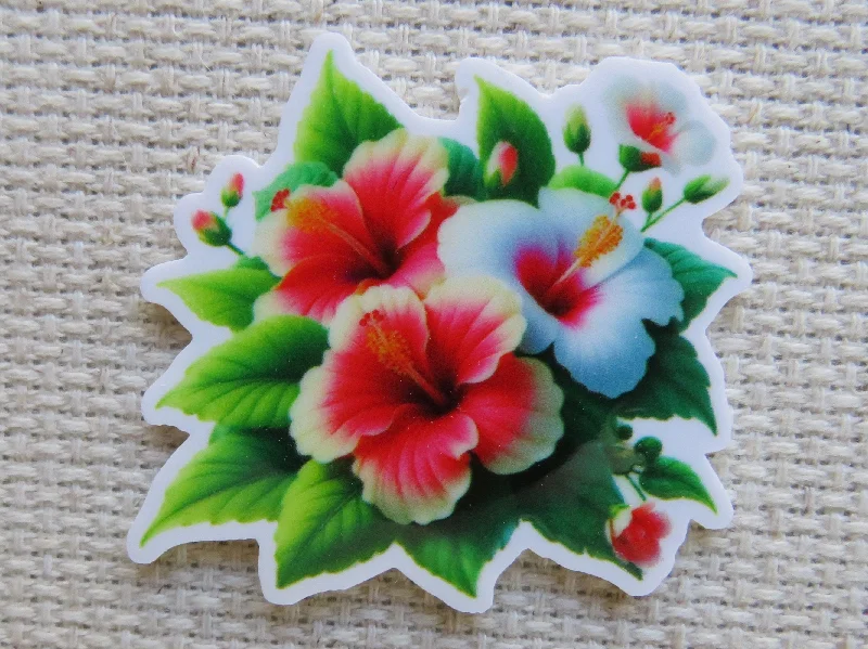 A Trio of Hibiscus Flowers Needle Minder, Cover Minder, Magnet