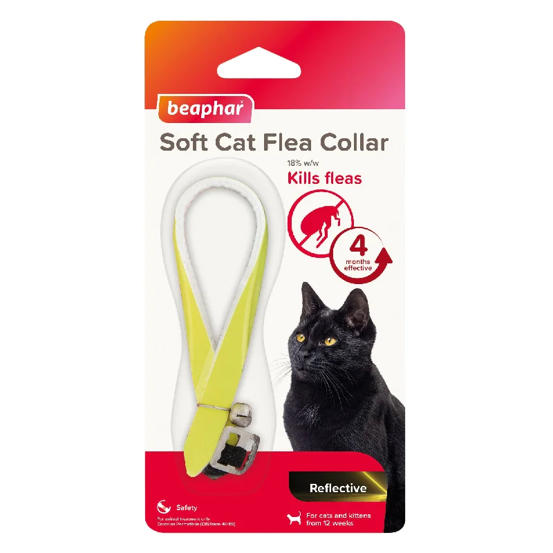 Beaphar | Cat Flea Collar | Soft  Reflective Yellow