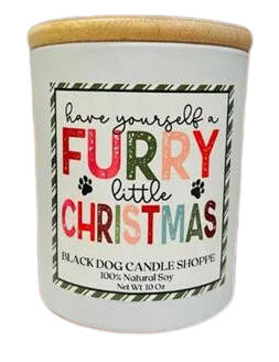 Black Dog Candle Shoppe Have Yourself A Furry Little Christmas Holiday Candle - Christmas Memories Scented