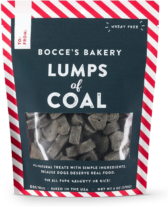 Bocce's Holiday Lumps of Coal Soft & Chewy Dog Treats 6oz Bag