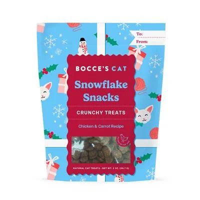 Bocce's Holiday Snowflake Snacks Cat Treats 2oz Bag