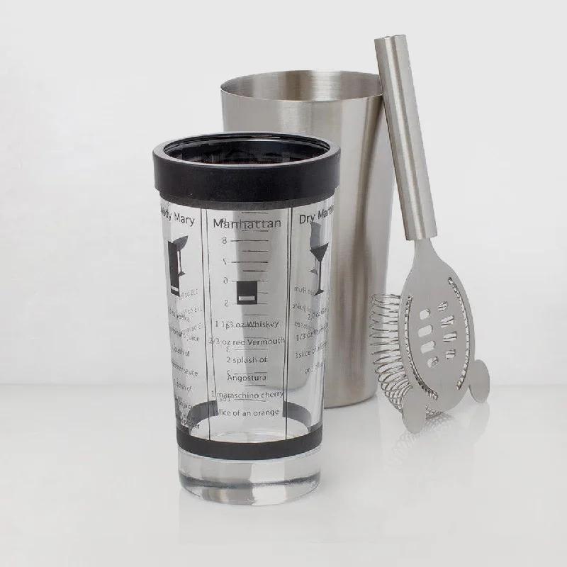 Stainless Steel Boston Cocktail Shaker Set