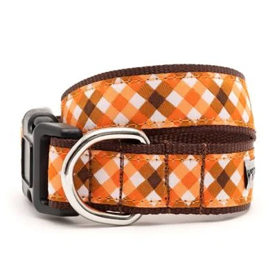 Brown/Orange Fall Check Collar & Lead