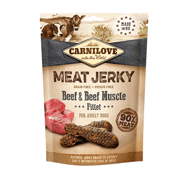 Carnilove | Dog Treat | Meat Jerky Beef & Beef Muscle Fillet - 100g