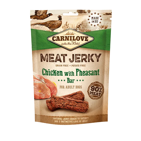 Carnilove | Dog Treat | Meat Jerky Chicken & Pheasant Bar - 100g