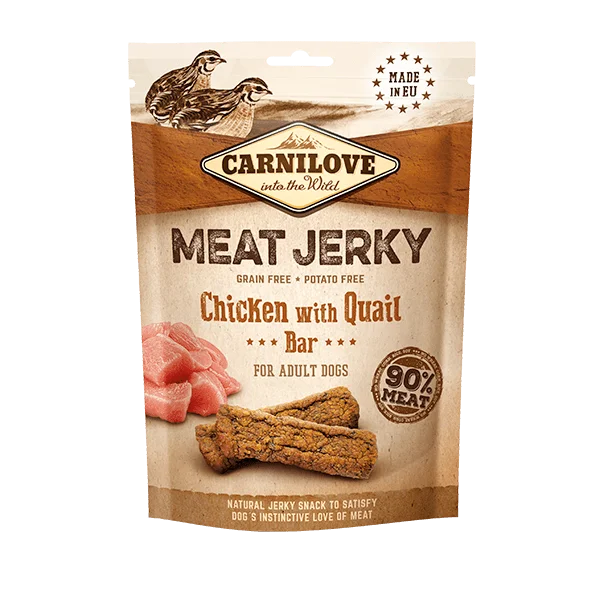 Carnilove | Dog Treat | Meat Jerky Chicken & Quail Bar - 100g