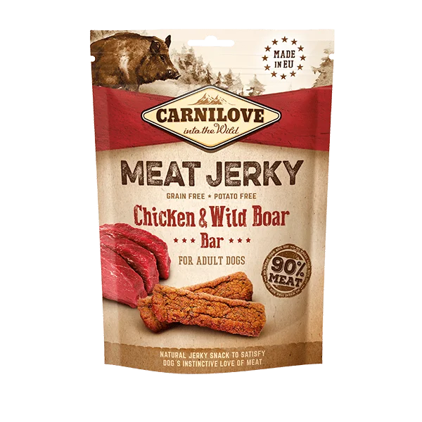 Carnilove | Dog Treat | Meat Jerky Chicken & Wild Boar Bar - 100g