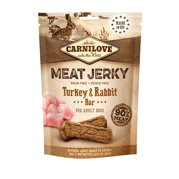 Carnilove | Dog Treat | Meat Jerky Turkey with Rabbit Bar - 100g