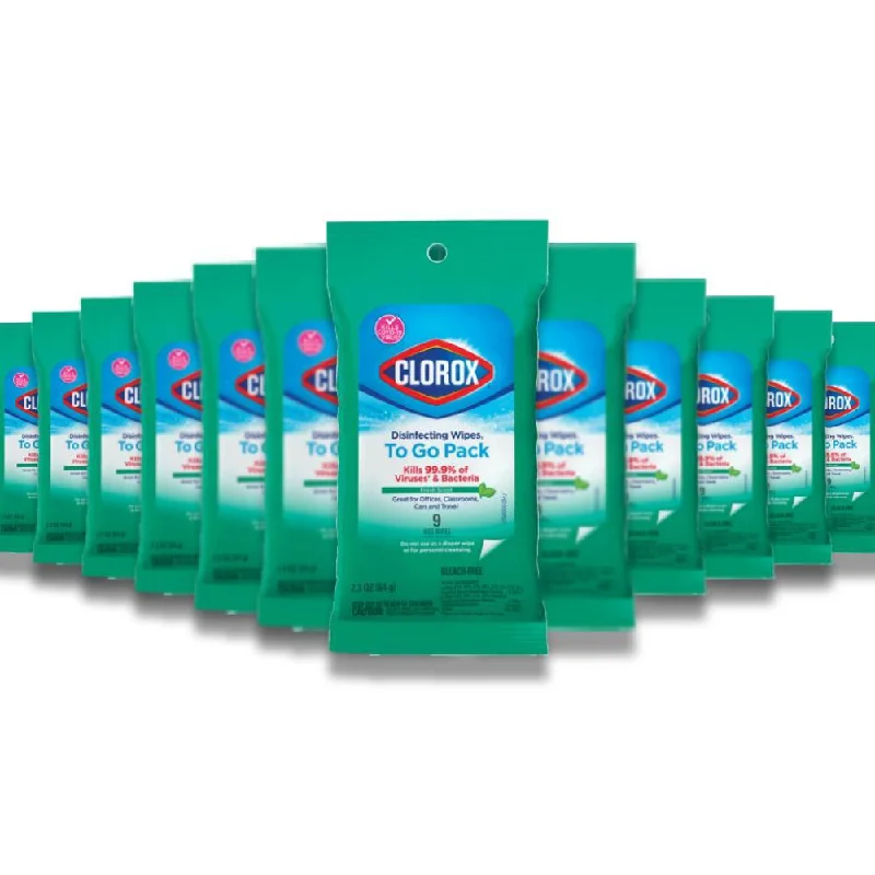 Clorox - Disinfecting Wipes, Fresh Scent - 9 Ct - 24 Pack - Travel Size -