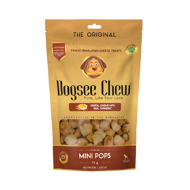 Dogsee Chew Mini Pops Dental Chews with Real Turmeric