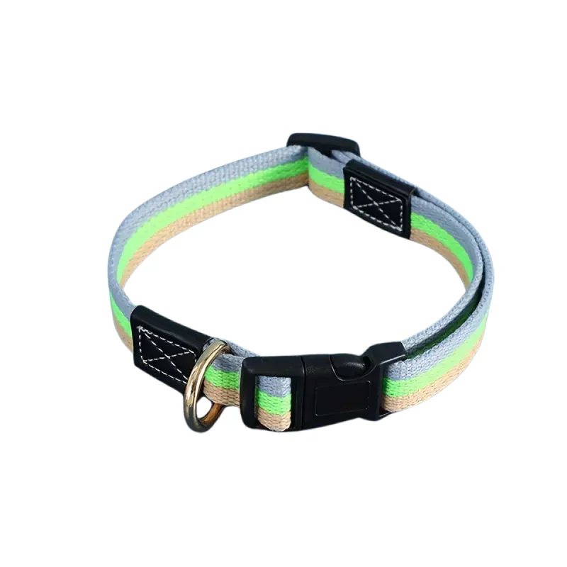 Everking Adjustable Colourful Dog Collars - Green - Xsmall