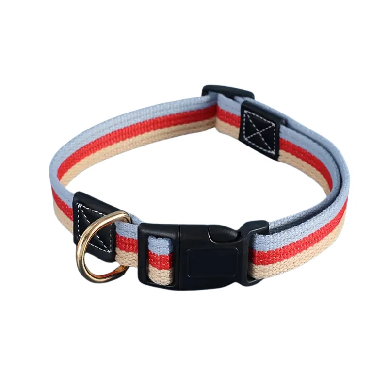 Everking Adjustable Colourful Dog Collars - Red - Medium