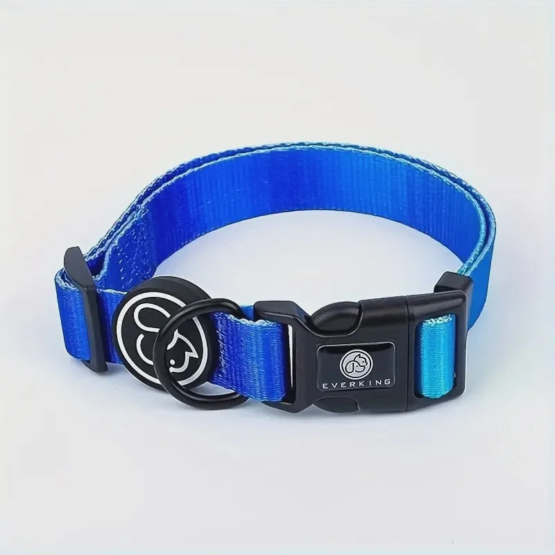 Everking Premium Dog Collars - Blue - Medium