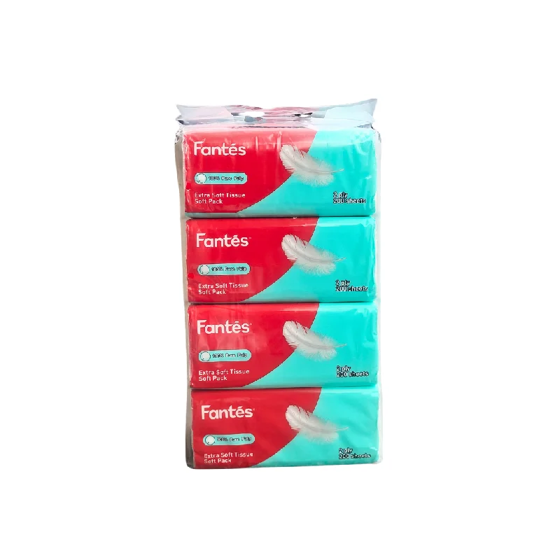 Fantes Facial Tissue Soft Pack 4x200s