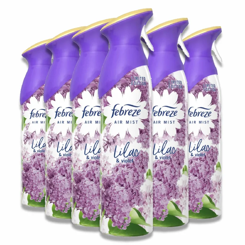 Febreze - Lilac & Violet Aerosol Air Freshener - 10 Oz - 6 Pack