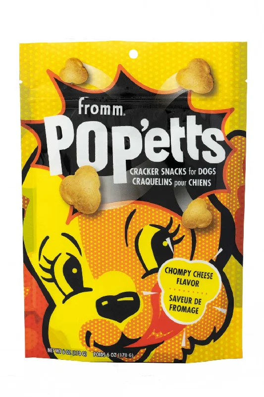 Fromm Pop'etts Chompy Cheese Flavor Cracker Snacks Dog Treats