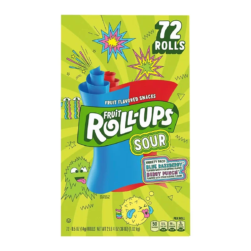 Fruit Roll-Ups Sour - 72 Count