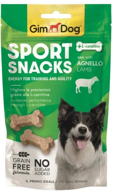 GIMDOG Sport Snacks mini oase cu Miel şi L-carnitină 60g