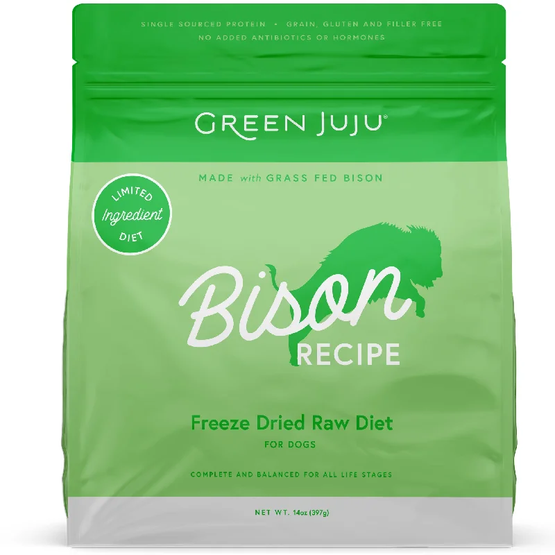 Green Juju Freeze-Dried Raw Diet Dog Bison 14 oz