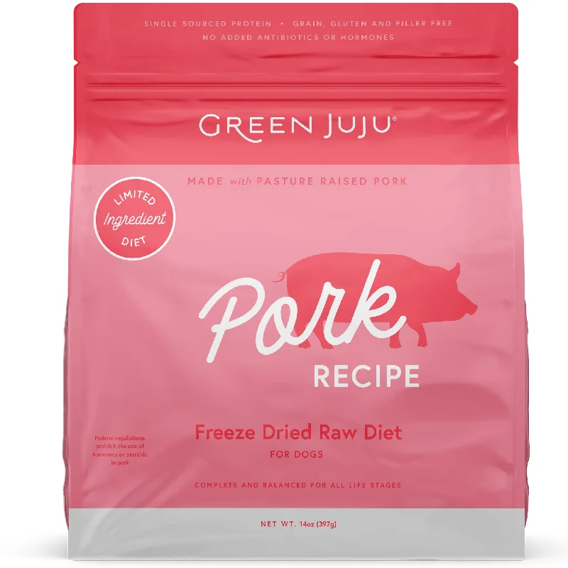 Green Juju Freeze-Dried Raw Diet Dog Pork 14 oz