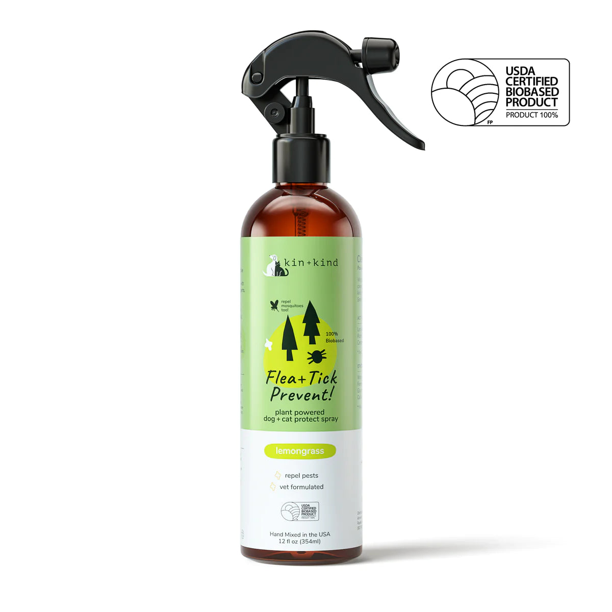 Kin+Kind - Flea+Tick Repel - Lemongrass Cat and Dog