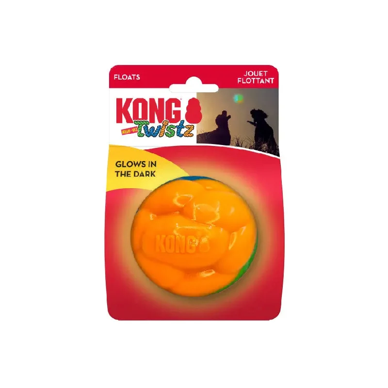 KONG Twistz High-Viz Ball Dog Toy Assorted