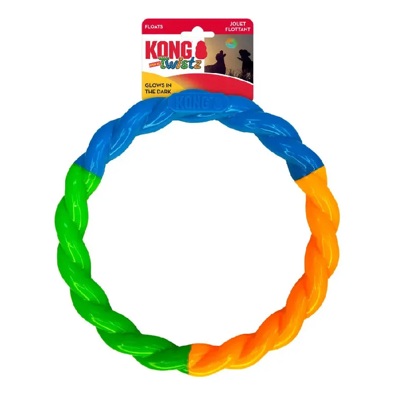 KONG Twistz High-Viz Ring Dog Toy Assorted