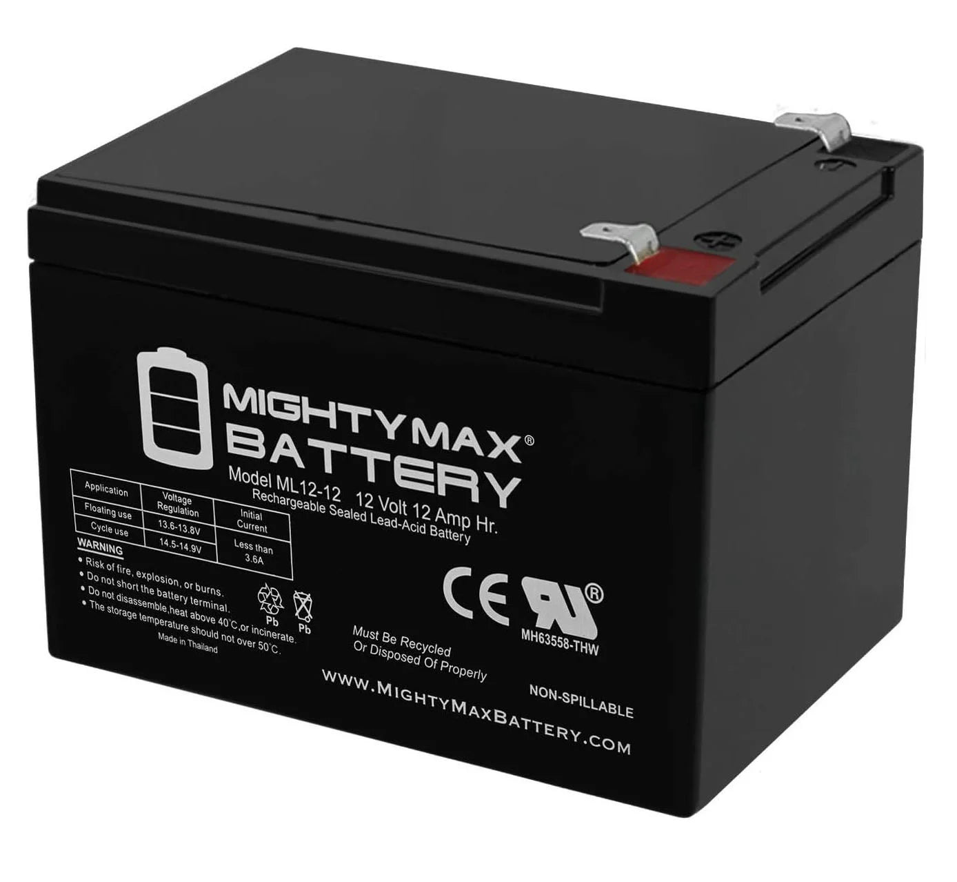 MIGHTY MAX 12V 12 AH Battery