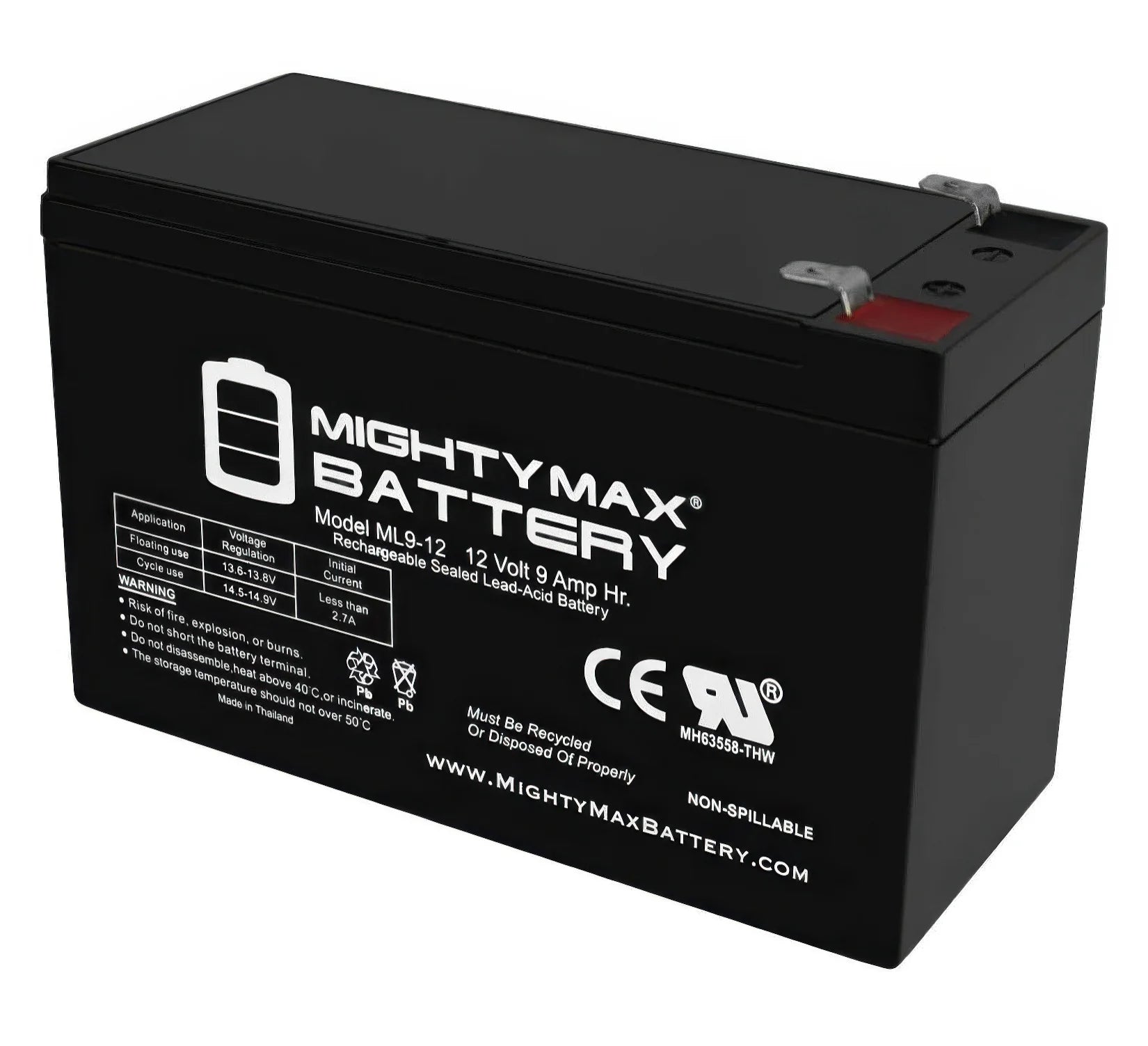 MIGHTY MAX 12V 9 AH Battery