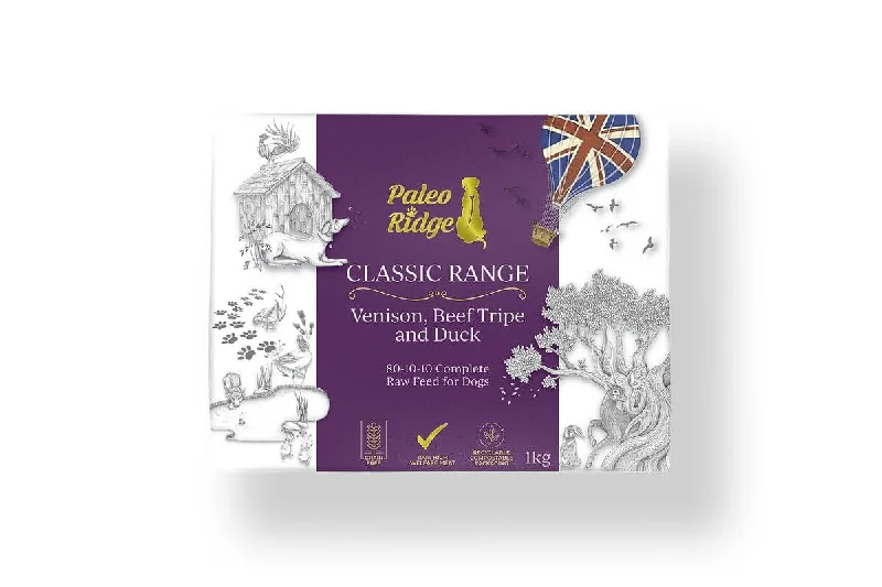 Paleo Ridge Classic Venison, Beef Tripe and Duck 1KG