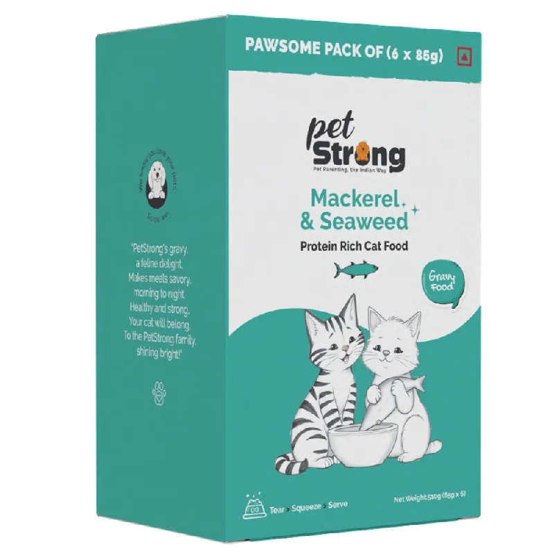 PetStrong Mackerel and Seaweed in Gravy Cat Wet Food