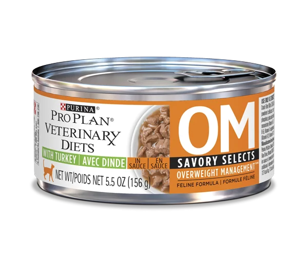 Purina Pro Plan Veterinary Diets OM Overweight Management Savory Selects Turkey Wet Cat Food