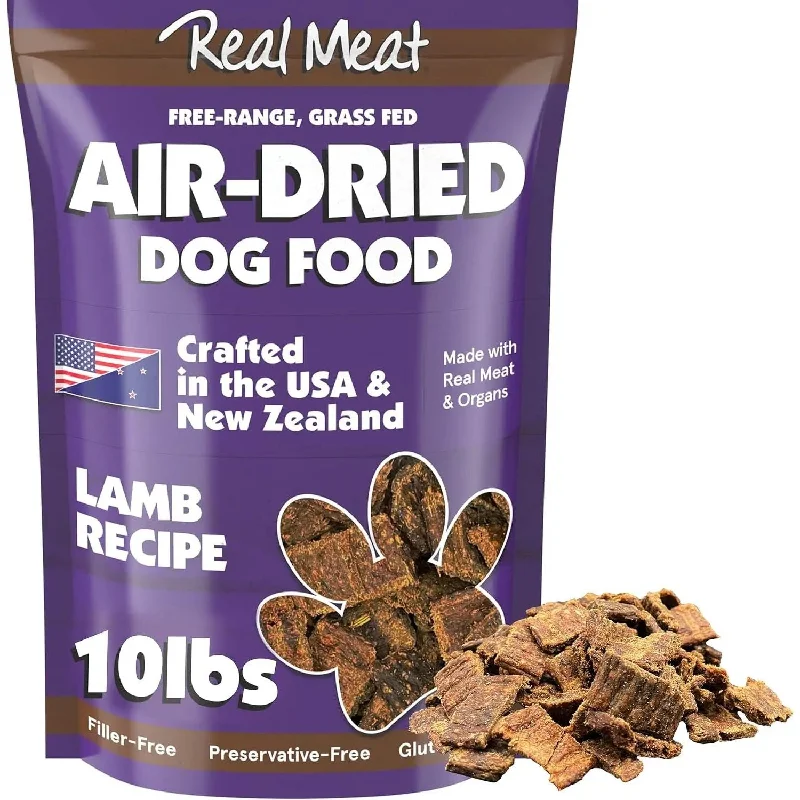 Real Meat Air Dried Grass-Fed Lamb Dog Food 10lb