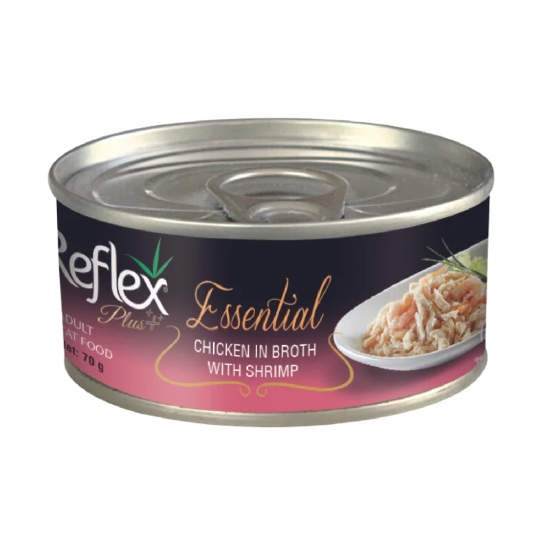 Reflex Plus Essential Chicken in Broth with Shrimp cat canned food