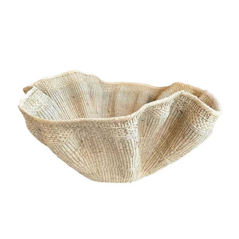 Rippled Palm Leaf Basket