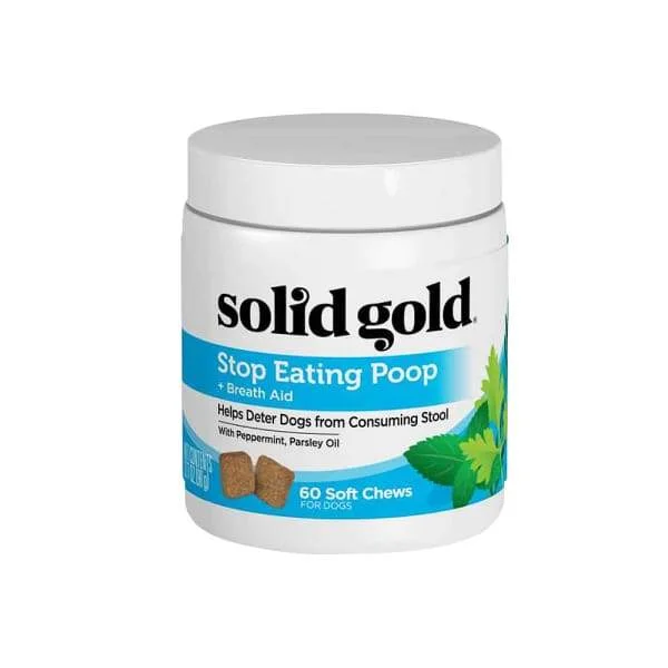 Solid Gold Stop Eating Poop + Breath Aid 60 Chews for Dogs