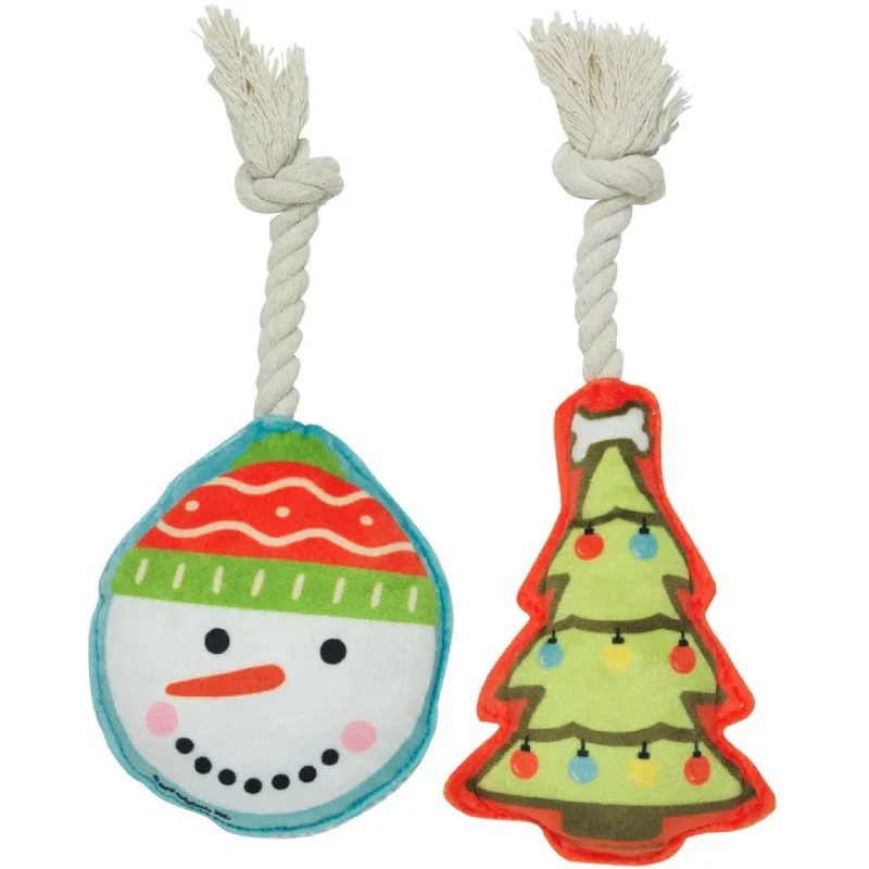 Speckle & Spot Tree & Snowman Mini Rope Dog Toys