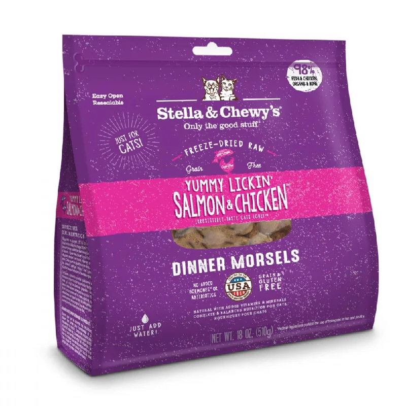 Stella & Chewy's Yummy Lickin' Salmon & Chicken Dinner Grain Free Freeze-Dried Cat Food