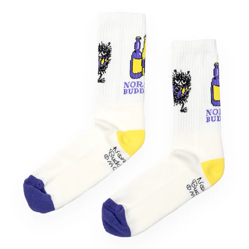 Stinky Men Retro Socks White - Nordicbuddies