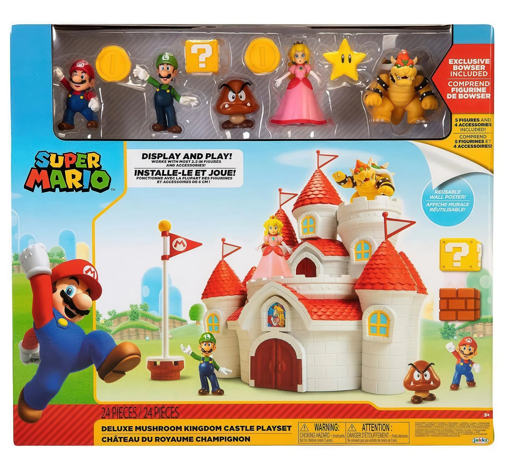 Super Mario Bros Mushroom Kingdom Deluxe Castle Playset