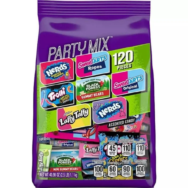 Sweetarts Party Mix Candy, 120 pcs