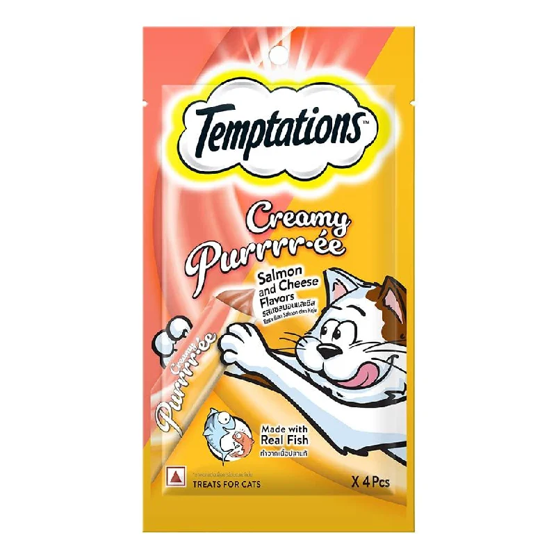 Temptations Creamy Purrrr-ee Salmon & Cheese Flavor Cat Treats