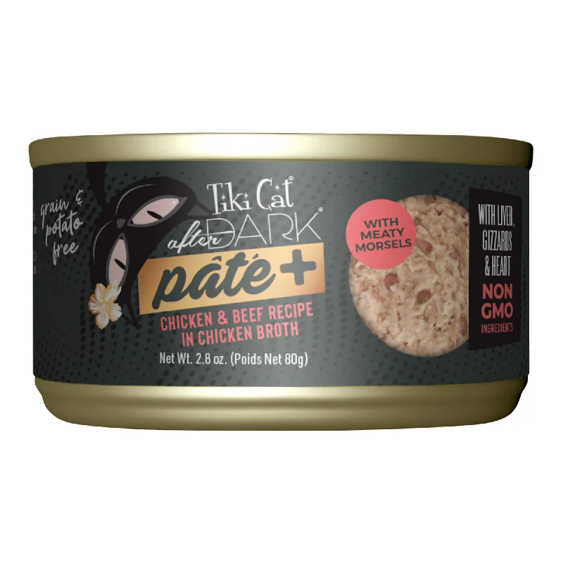 Tiki Cat After Dark Pate+ Wet Cat Food, Chicken & Beef