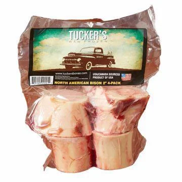 Tucker's Bison Marrow Bones Dog Treat 2" 4pk