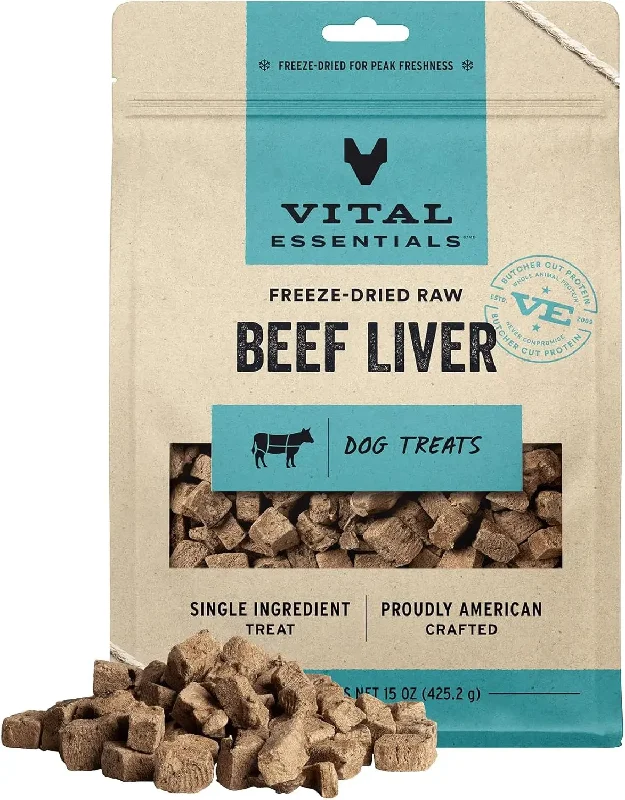 Vital Essentials® Freeze-Dried Raw Beef Liver Dog Treats, 15 oz